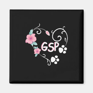 German Shepherd And Flower Magnet