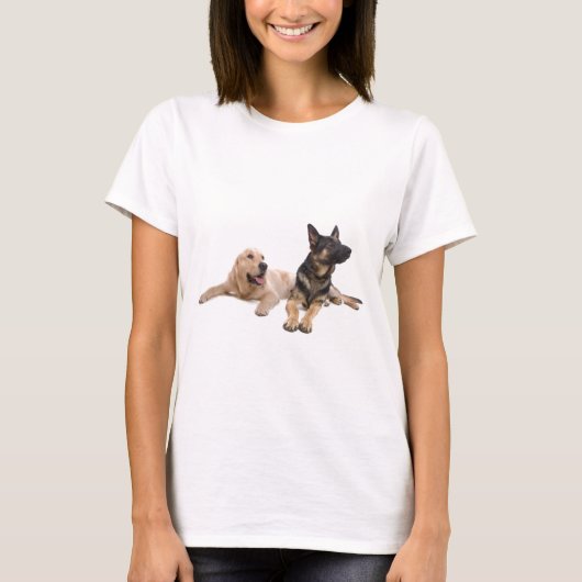 German Shepherd and Golden Retriever T-Shirt (Vorderseite)