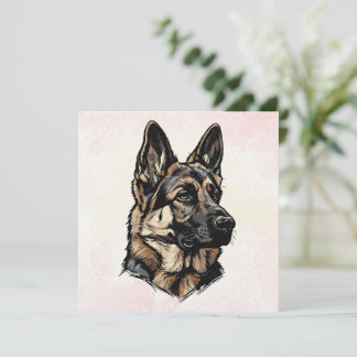 German Shepherd Art Einladung