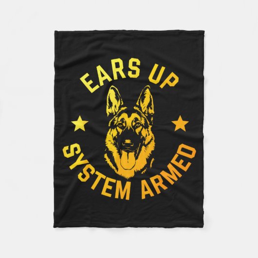 German Shepherd Art For Men Women German Shepherd Fleecedecke (Vorderseite)