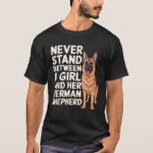 German Shepherd Art For Women Girls German Shepher T-Shirt (Vorderseite)