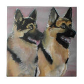 German Shepherd Art Tile Fliese (Vorderseite)