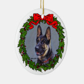 German Shepherd Art von Glenda S. Harlan Keramik Ornament (Rechts)
