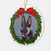 German Shepherd Art von Glenda S. Harlan Keramik Ornament (Links)