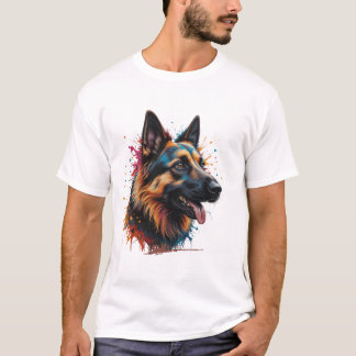 German Shepherd Banner Dog Lover T - Shirt