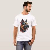 German Shepherd Banner Dog Lover T - Shirt (Vorne ganz)