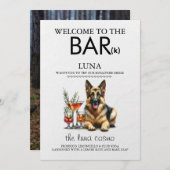 German Shepherd Bar Menükarte (Vorne/Hinten)