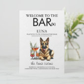 German Shepherd Bar Menükarte (Stehend Vorderseite)