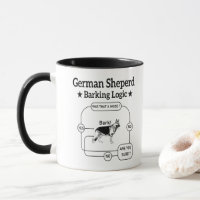 German Shepherd Barking Logic Funny Dog Sarcastic