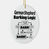German Shepherd Barking Logic Keramik Ornament (Rechts)