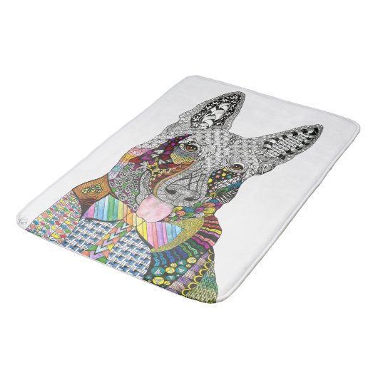 German Shepherd Bath Mat Badematte (Schrägansicht)