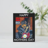 German Shepherd Biker Postkarte (Stehend Vorderseite)