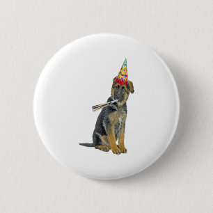 German Shepherd Birthday Button