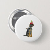 German Shepherd Birthday Button (Vorne & Hinten)