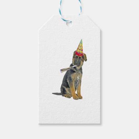 German Shepherd Birthday Geschenkanhänger (Vorderseite)