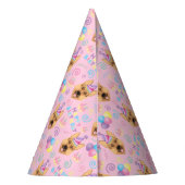 German Shepherd Birthday Party Hat Pink Partyhütchen (Rückseite)