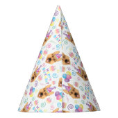 German Shepherd Birthday Party Hat White Partyhütchen (Rückseite)
