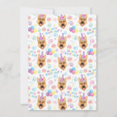 German Shepherd Birthday Party Invitation White Einladung (Rückseite)