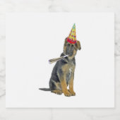 German Shepherd Birthday Schaumweinetikett (Einzelnes Label)
