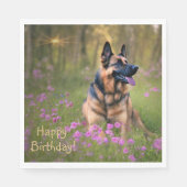 German Shepherd Birthday Serviette (Vorderseite)