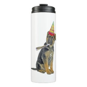 German Shepherd Birthday Thermosbecher