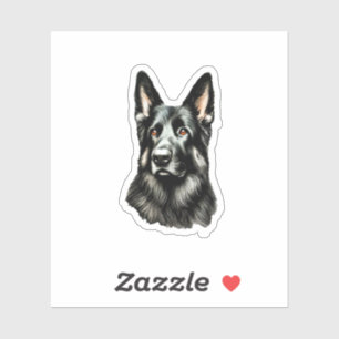 German Shepherd Black and Tan Aufkleber