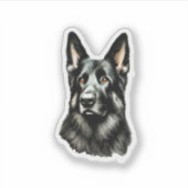German Shepherd Black and Tan Aufkleber (Vorderseite)