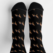 German Shepherd Black Background Socken (Oben)