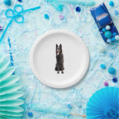 German Shepherd Black Dog Pappteller (Party)