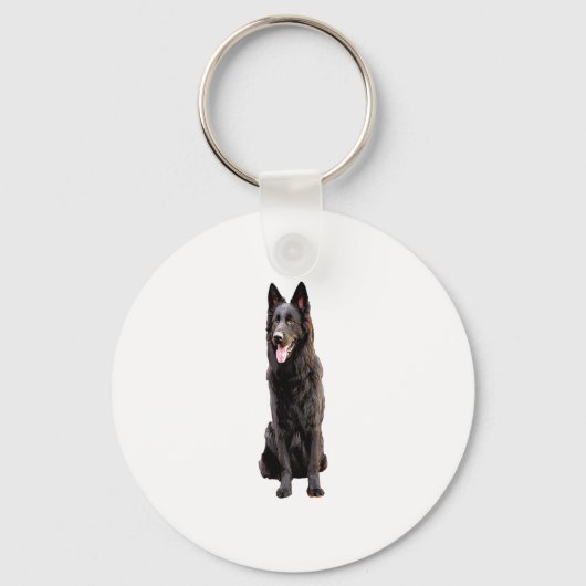 German Shepherd Black Dog Schlüsselanhänger (Vorderseite)