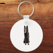 German Shepherd Black Dog Schlüsselanhänger (Vorderseite)