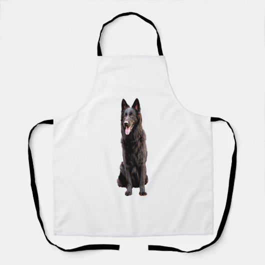 German Shepherd Black Dog Schürze (Vorderseite)