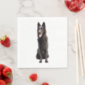 German Shepherd Black Dog Serviette (Beispiel)