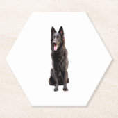 German Shepherd Black Dog Untersetzer (Vorderseite)
