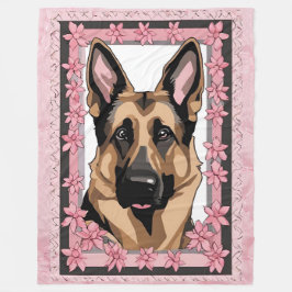 German Shepherd Blanket Fleecedecke