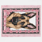German Shepherd Blanket Fleecedecke (Vorderseite (Horizontal))