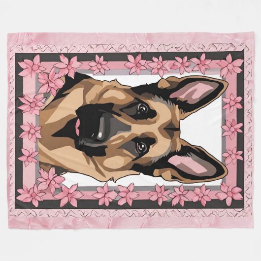 German Shepherd Blanket Fleecedecke (Vorderseite (Horizontal))
