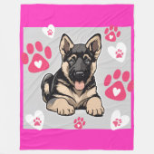 German Shepherd Blanket Fleecedecke (Vorderseite)