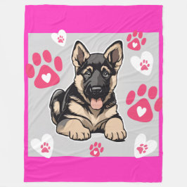 German Shepherd Blanket Fleecedecke