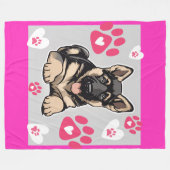 German Shepherd Blanket Fleecedecke (Vorderseite (Horizontal))
