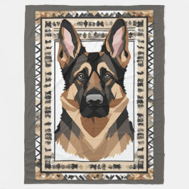 German Shepherd Blanket Fleecedecke