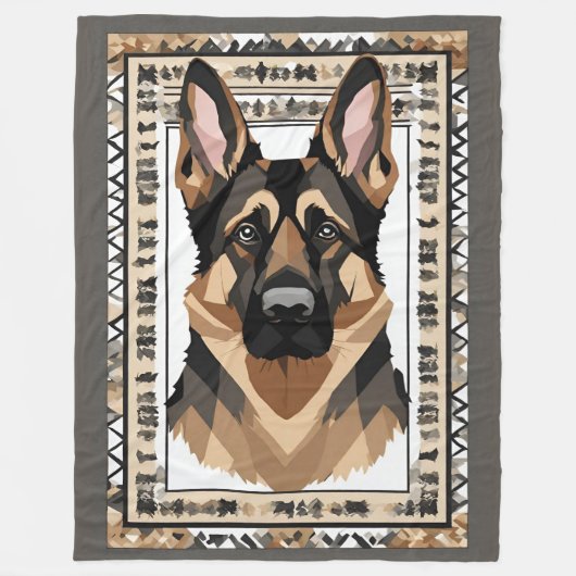 German Shepherd Blanket Fleecedecke (Vorderseite)