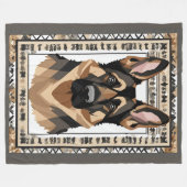 German Shepherd Blanket Fleecedecke (Vorderseite (Horizontal))