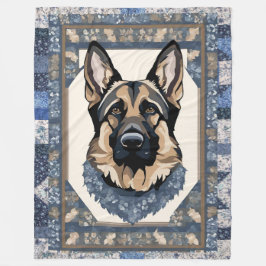 German Shepherd Blanket Fleecedecke