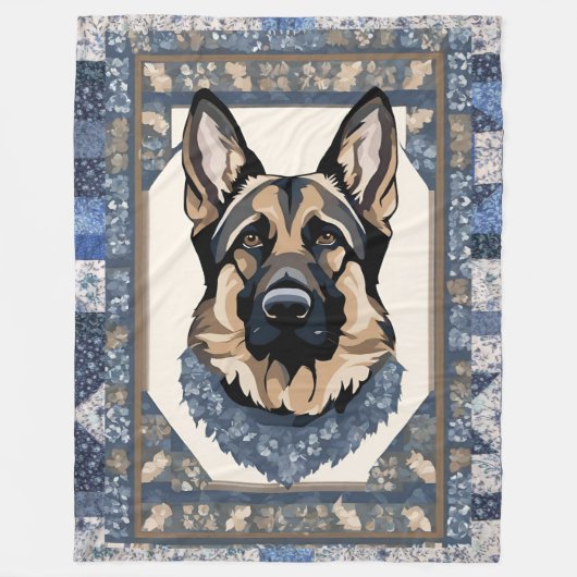 German Shepherd Blanket Fleecedecke (Vorderseite)