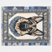 German Shepherd Blanket Fleecedecke (Vorderseite (Horizontal))