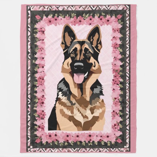 German Shepherd Blanket Fleecedecke (Vorderseite)