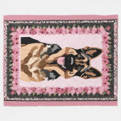 German Shepherd Blanket Fleecedecke (Vorderseite (Horizontal))