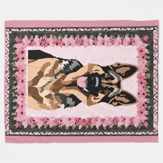 German Shepherd Blanket Fleecedecke (Vorderseite (Horizontal))