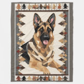German Shepherd Blanket Fleecedecke (Vorderseite)